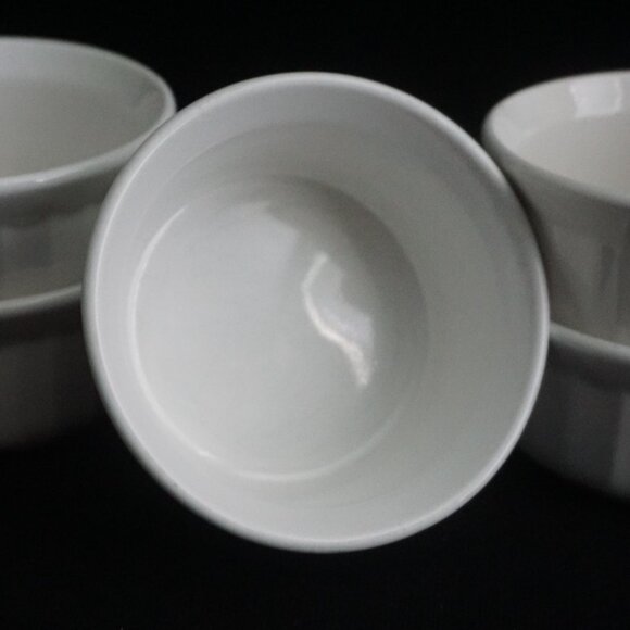 Corning Ware French White Set of 5 Ramekins Vintage Stoneware 7 oz - Picture 6 of 9